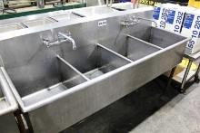 6' STAINLESS STEEL 4-COMPARTMENT SINK