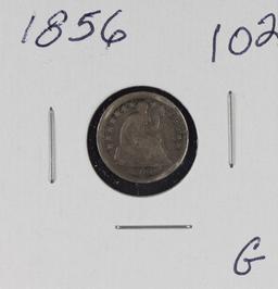 1856 - SEATED LIBERTY HALF DIME - G