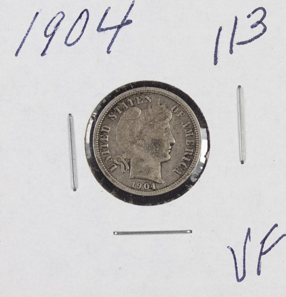 1904 - BARBER DIME - VF