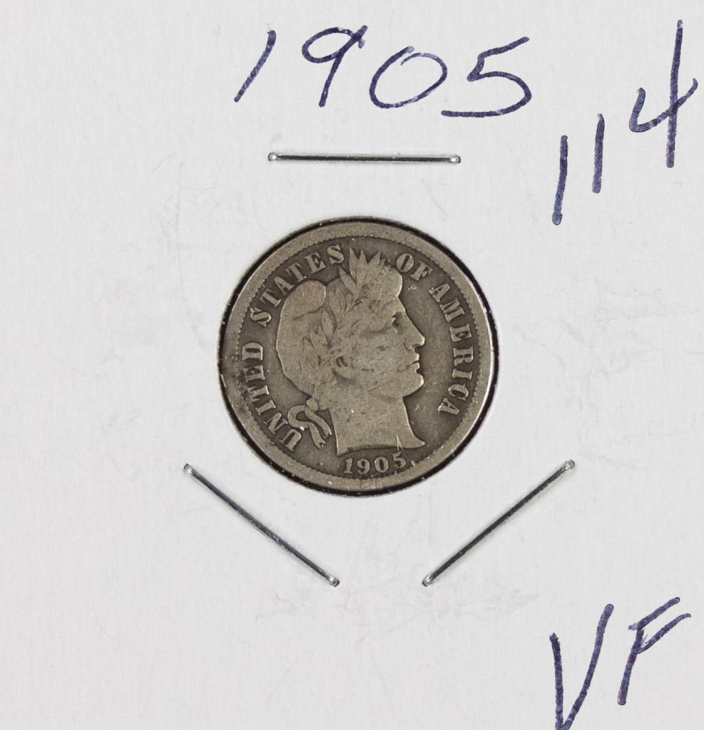 1905 - BARBER DIME - VF