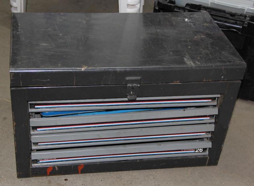 Two Metal Toolboxes with Miscellaneous Tools