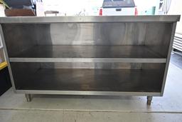 56.25" x 34" x 34.25" Stainless Steel Table with Two Shelves