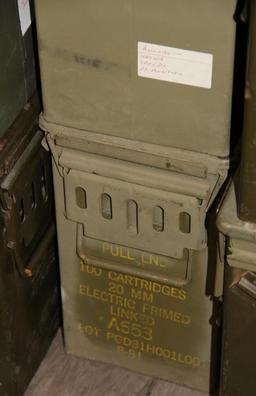 Three 20mm Rocket Box Ammo Cans