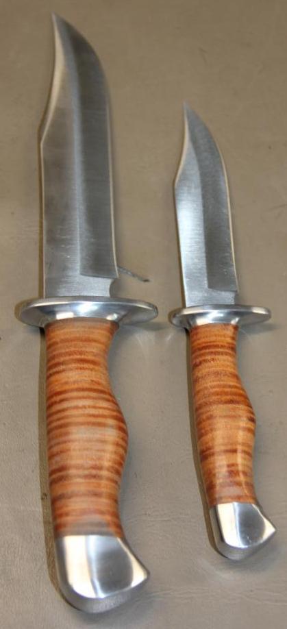 Three Unmarked Fixed Blade Sheath Knives