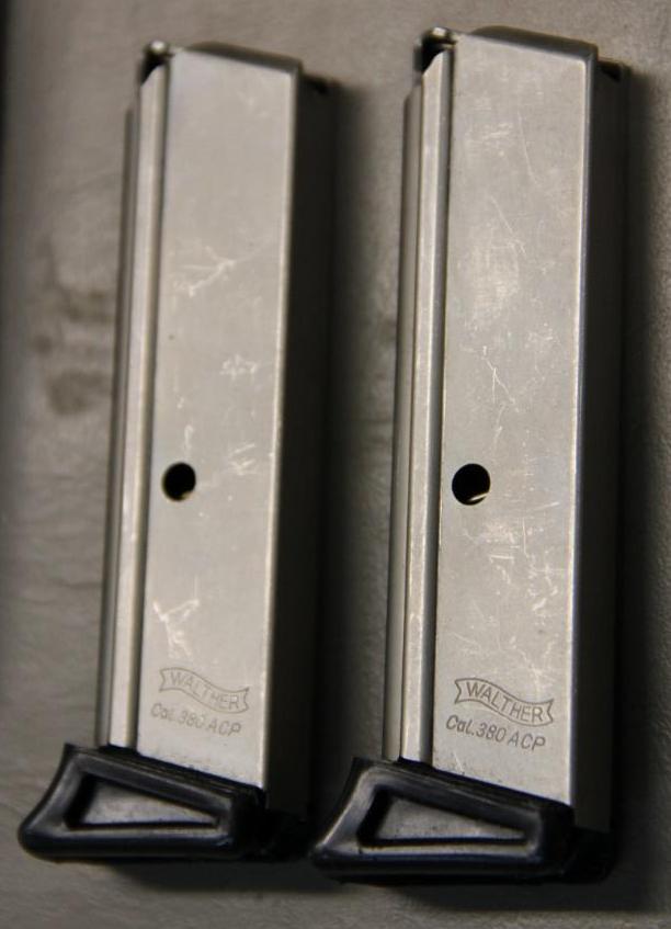 Pair of Walther 9mm Kurz/380 ACP Magazines in Sheath