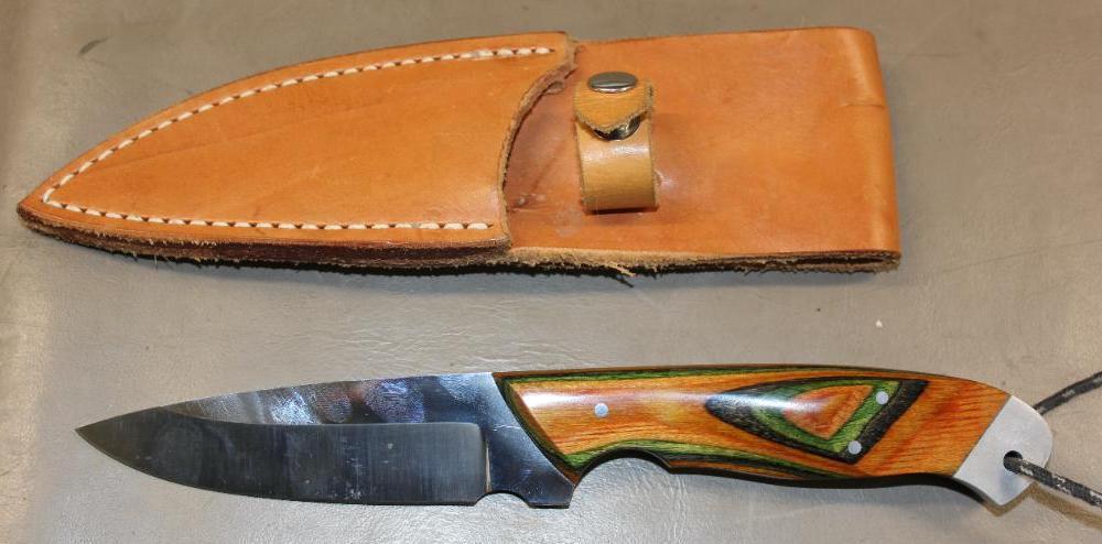 William Barminski Custom Fixed Blade in Leather Sheath