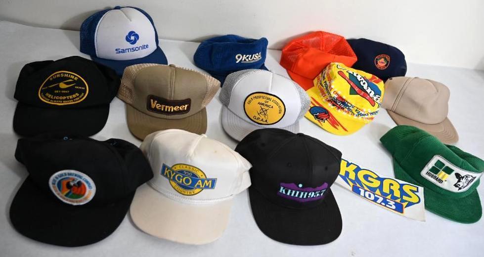 Twelve Vintage Caps