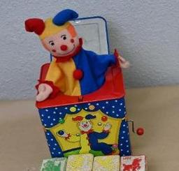 Jack In the Box with Vintage Disney Wood Blocks