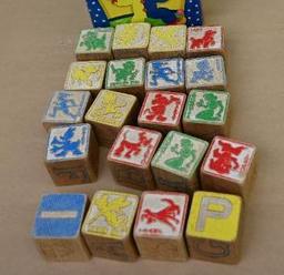 Jack In the Box with Vintage Disney Wood Blocks