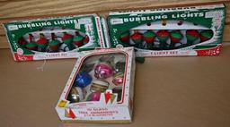 Bubble Lights with Glass Ornaments