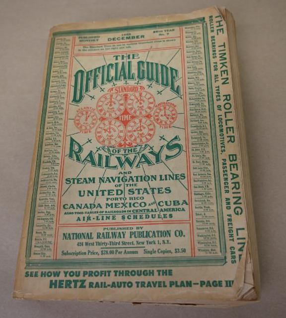 1953 Pratt & Whitney The Official Guide of the Railways Book