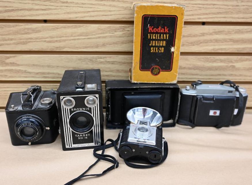 Five Kodak Cameras