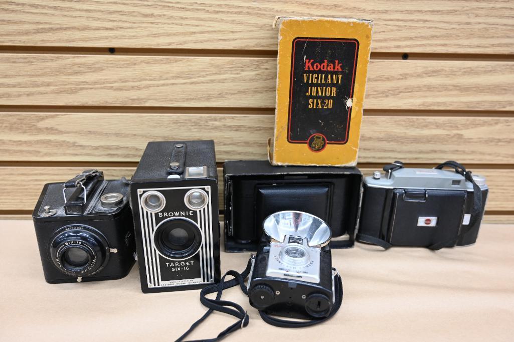 Five Kodak Cameras