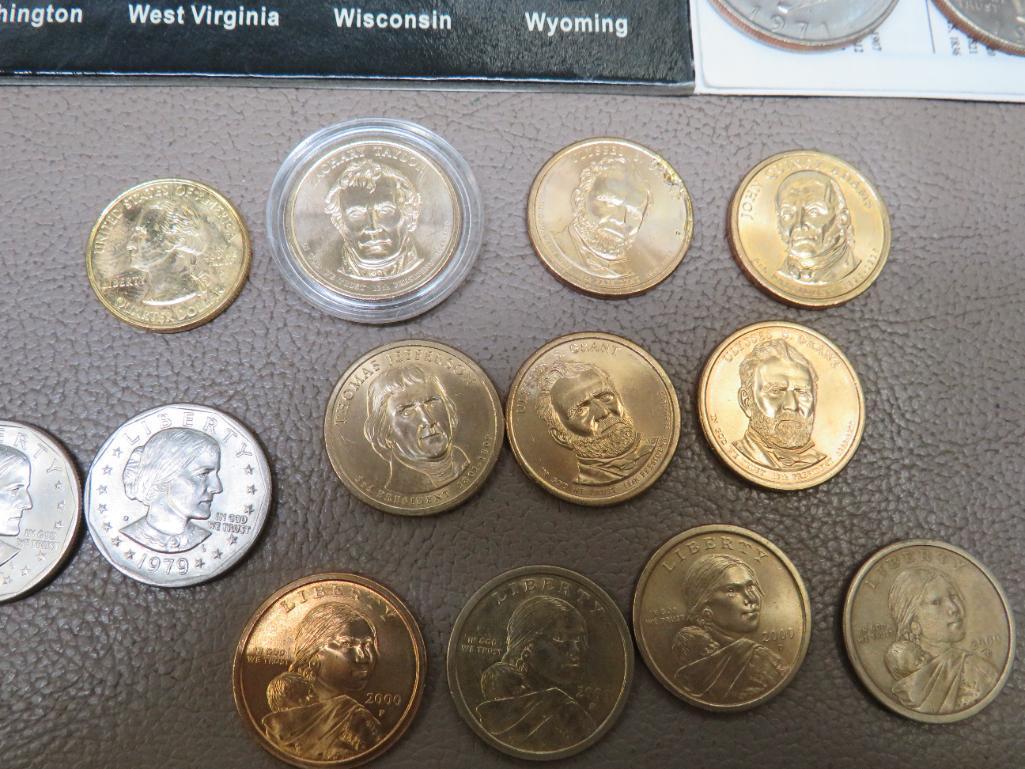 US Collector Coin and $2 Bill Assortment