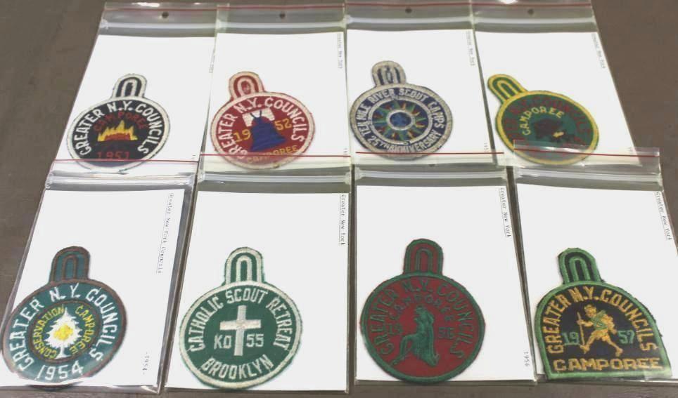 Greater NY Councils, Ten Mile River, and Brooklyn Catholic Scout Retreat Patches 1951-1957