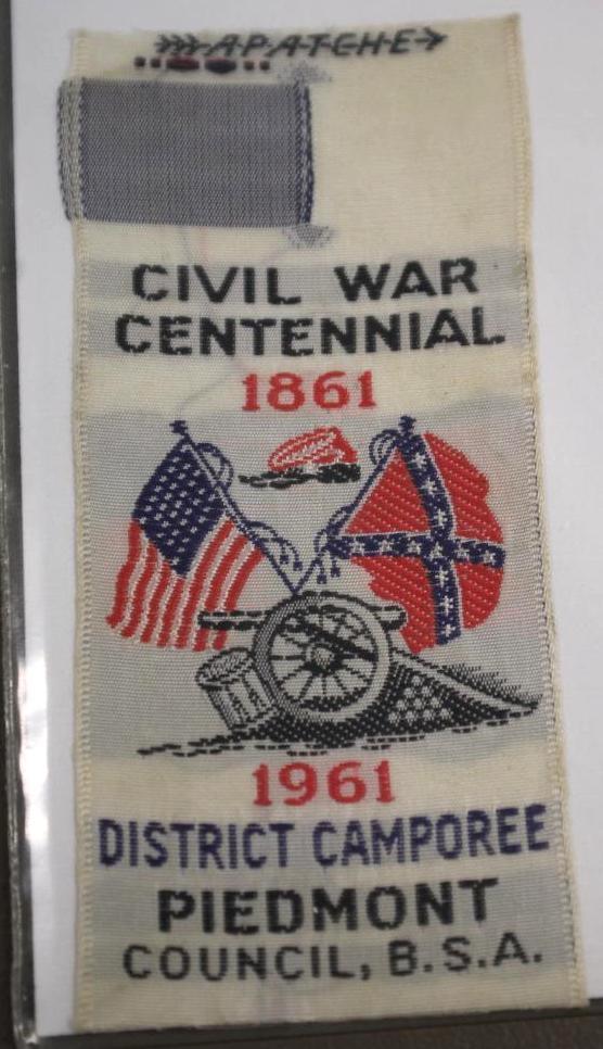 Two 1961 Civil War Centennial Woven BSA Patches and more