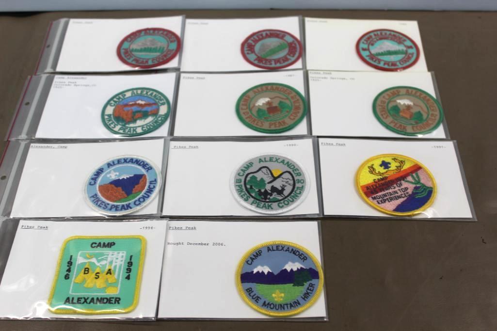 11 BSA Pike's Peak Camp Alexander Patches in Different Styles