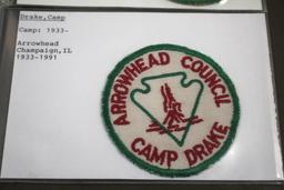 4 Early BSA Camp Patches from Camp Alexander and Camp Drake