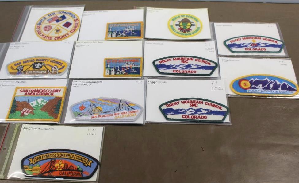 San Mateo, San Francisco Area, and Rocky Mountain Council Patches