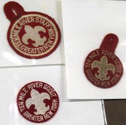 Ten Mile River Greater New York Scout and Staff Patches, One is Felt