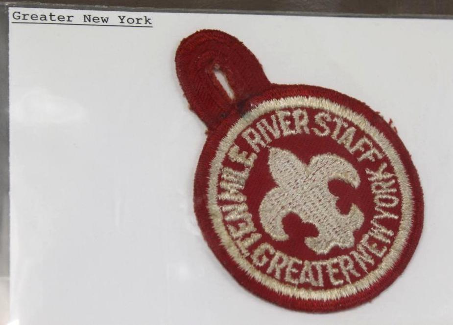 Ten Mile River Greater New York Scout and Staff Patches, One is Felt