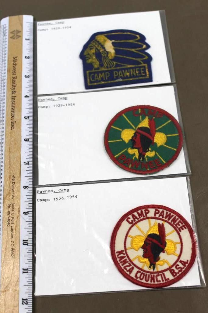 Three Early Camp Pawnee Patches Dated Pre-1954