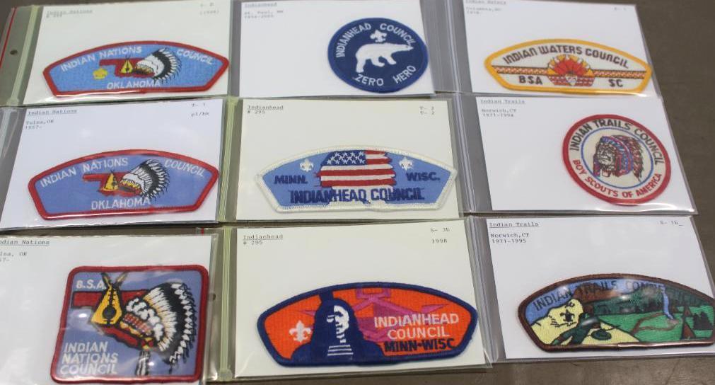 9 "Indian" Named BSA Council Patches