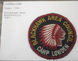 Three Early Undated BSA Blackhawk Area Camp Lowden Patches