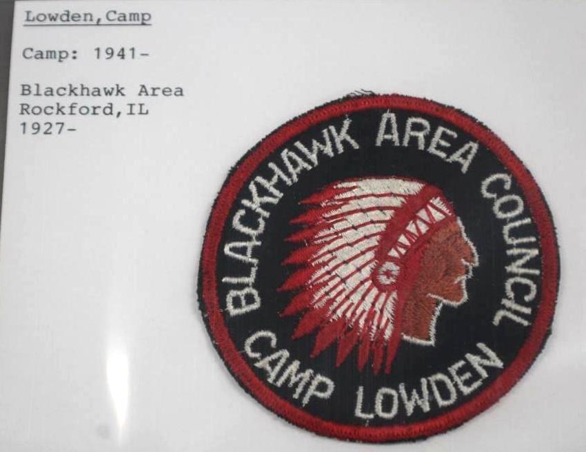 Three Early Undated BSA Blackhawk Area Camp Lowden Patches