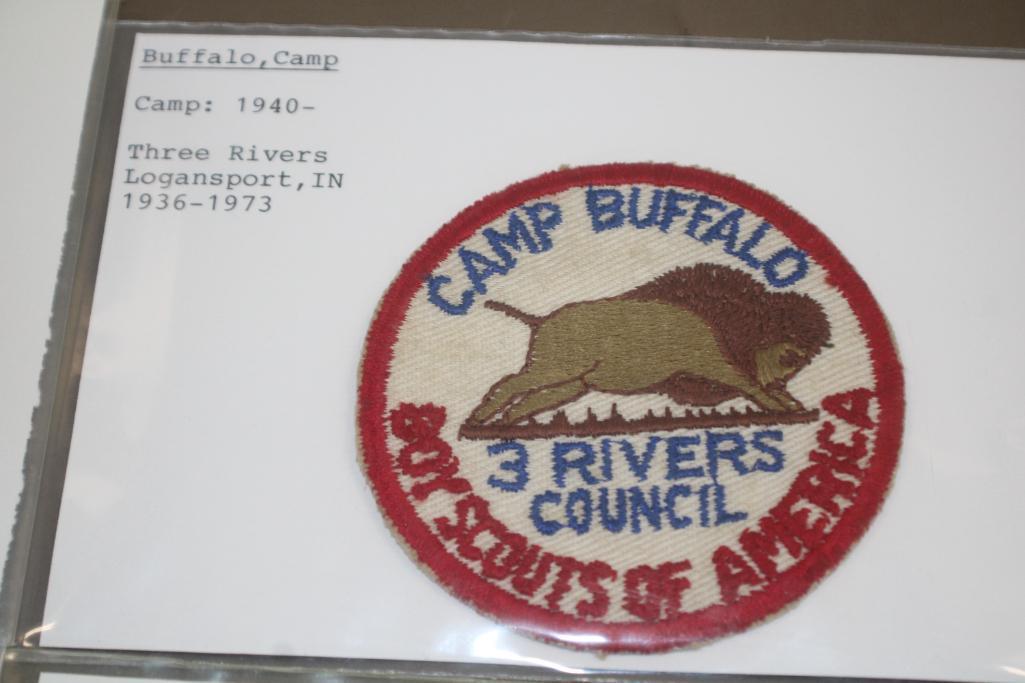 Six Early BSA Camp Patches in Soft Embroidered Fabric Style