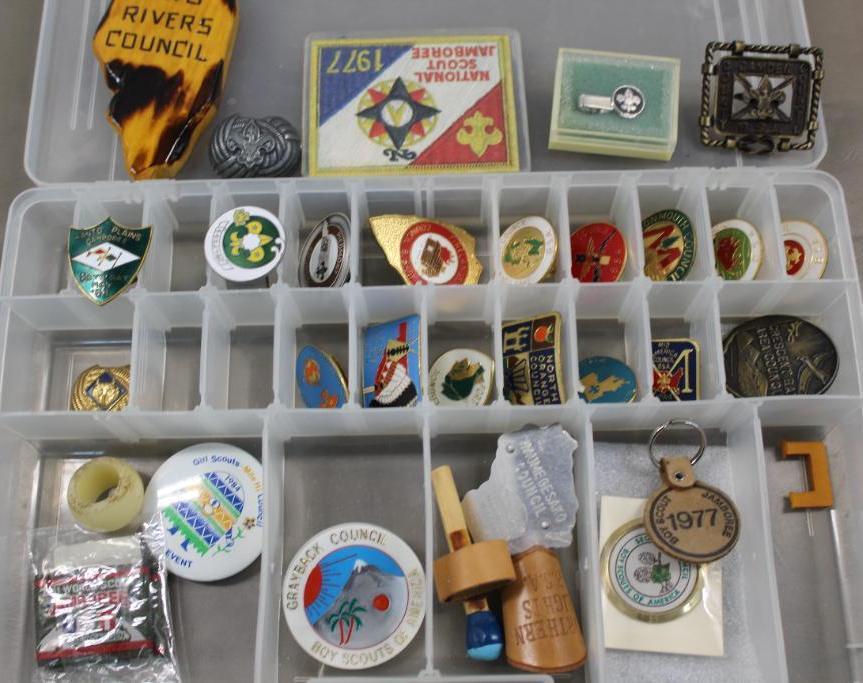 Organizer Full Of BSA Neckerchief Slides and More