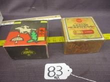 Remington Arrow 12 Ga. 2 piece Shell box  Empty & 2 Piece Hunor 2 Piece Shell Box Full&