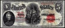 1907 $5 Woodchopper Legal Tender Note