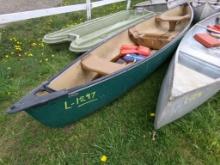 Green Poly 16' Canoe, Ser # ZEP59578E404 (5268) - NO PAPERWORK / BOS ONLY