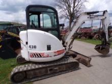 Bobcat 430-ZH5 Midi Excavator, Rubber Tracks, Dozer Blade, Swing Boom, EROP