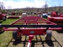 Almost New 26'-28' Steel Round Bale Wagon on Tandem Gear, Exc. Condition  (