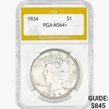 1934 Silver Peace Dollar PGA MS64+