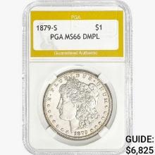 1879-S Morgan Silver Dollar PGA MS66 DMPL