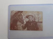 1938 EXHIBIT MOVIE STARS HAND CUT VINTAGE CARD GENE AUTRY AND CHAMP