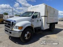 2007 Ford F750 Chipper Dump Truck Runs Rough Moves & Dump Not Operating, PTO Cable Appears Disconnec