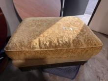 Vintage Styleed Cloth Ottoman on Casters, 24" X 34" X 20"