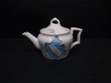 Miniature Teapot with Victorian Couple