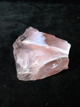 Slag Glass/Gemstone Specimen- Pink/Chalcedony