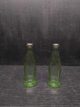 Pair Glass Coca Cola S&P Shakers