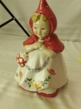 CHINA WARE RED RIDING HOOD COOKIE JAR 12"