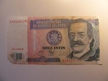 Foreign Currency:  1987 Peru 10 Intis (Crisp)