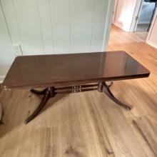 Vintage Mersman Coffee Table with Brass Claw Feet