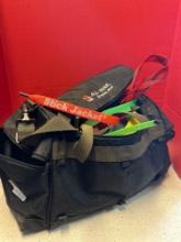 Nice fishing tackle bag full of stick jackets bass pro shop
