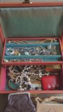 Costume Jewelry Lot and jewelry boxes