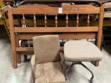 2 headboard footboards stool and chair